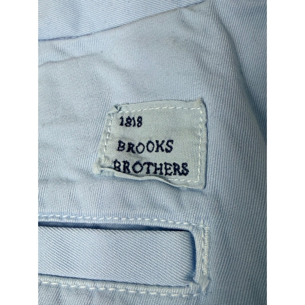 Brooks Brothers Clark Fit Chinos Mens 38x30 Light Blue Cotton Straight Leg Pants - Picture 3 of 4